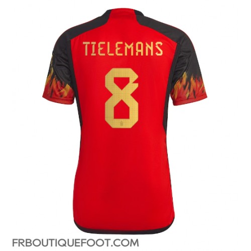 Maillot de foot Belgique Youri Tielemans #8 Domicile vêtements Monde 2022 Manches Courtes